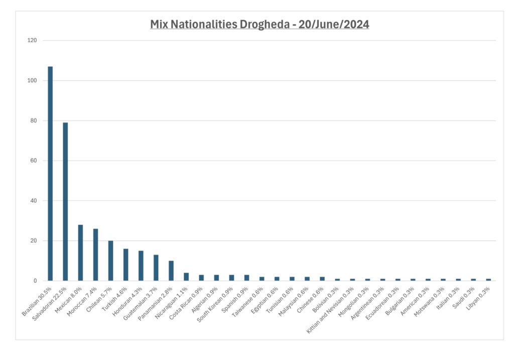 Drogheda德羅赫達分校 國籍比例